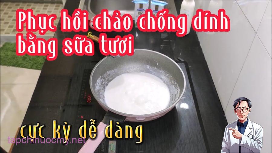 Cách phục hồi chảo chống dính bằng sữa tươi