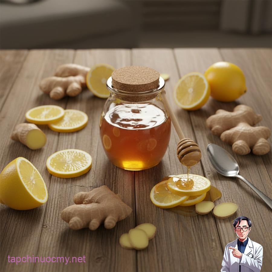 Gừng, chanh và mật ong ⱪḗt hợp tạo bộ ba hỗ trợ gan hoạt ᵭộng tṓi ưu trong ᵭiḕu ⱪiện ⱪhí ʟạnh.