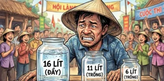 Làm sao đong đúng 8 lít từ bình 16 lít, 11 lít và 6 lít?