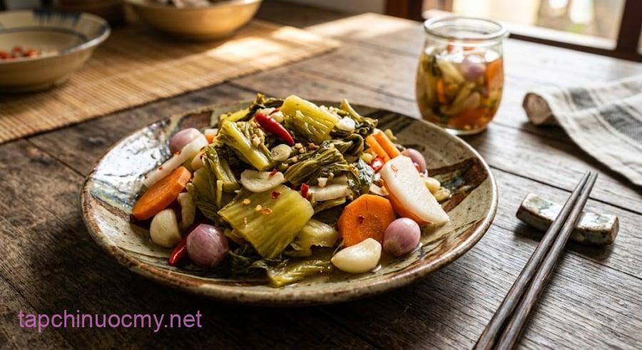 Bản thân các loại rau tươi đều chứa một lượng nitrat tự nhiên không độc hại. Tuy nhiên, trong quá trình muối chua, vi khuẩn phân hủy nitrat thành nitrit – một chất cực kỳ nguy hiểm.