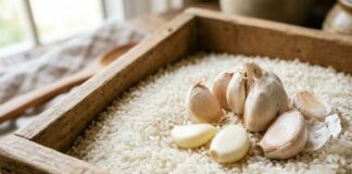 Vì sao nên để vài nhánh tỏi trong thùng gạo?