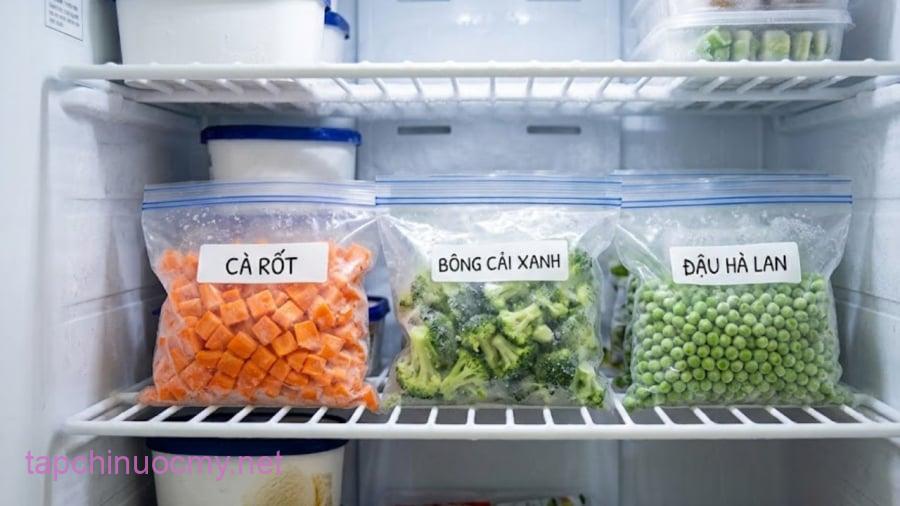 Quá trình cấp đông sẽ giúp bảo đảm dinh dưỡng cho các loại rau củ.