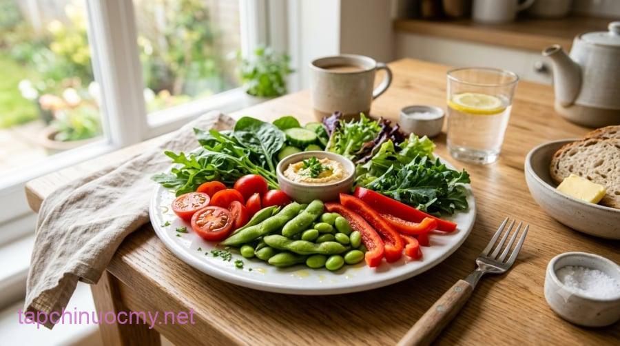 Ớt chuông đỏ, cà chua bi và đậu nành Nhật đều có những thành phần dinh dưỡng đáng chú ý, phù hợp để luân phiên trong thực đơn.