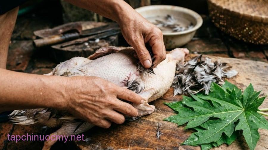 Theo kinh nghiệm dân gian, sử dụng lá đu đủ có thể giúp làm sạch lông vịt hiệu quả.