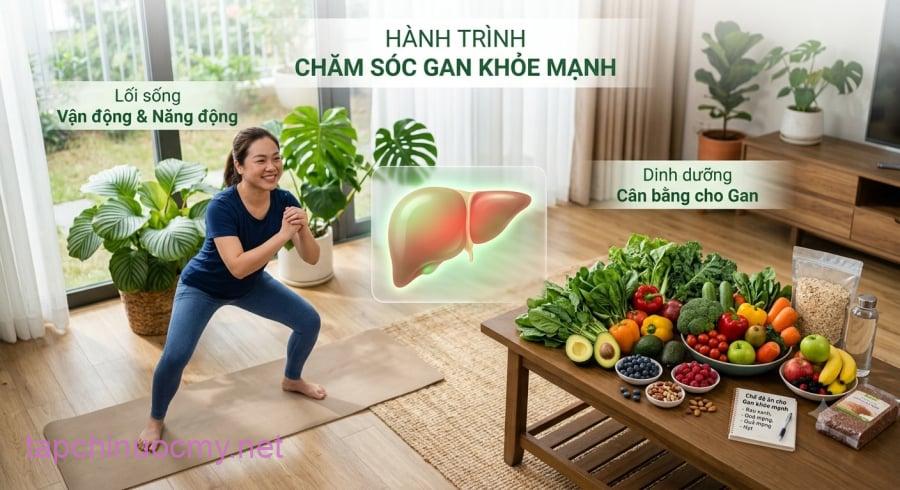 Kiểm soát cân nặng hợp lý có thể góp phần giảm tích tụ mỡ trong gan và hỗ trợ sức khỏe chuyển hóa.