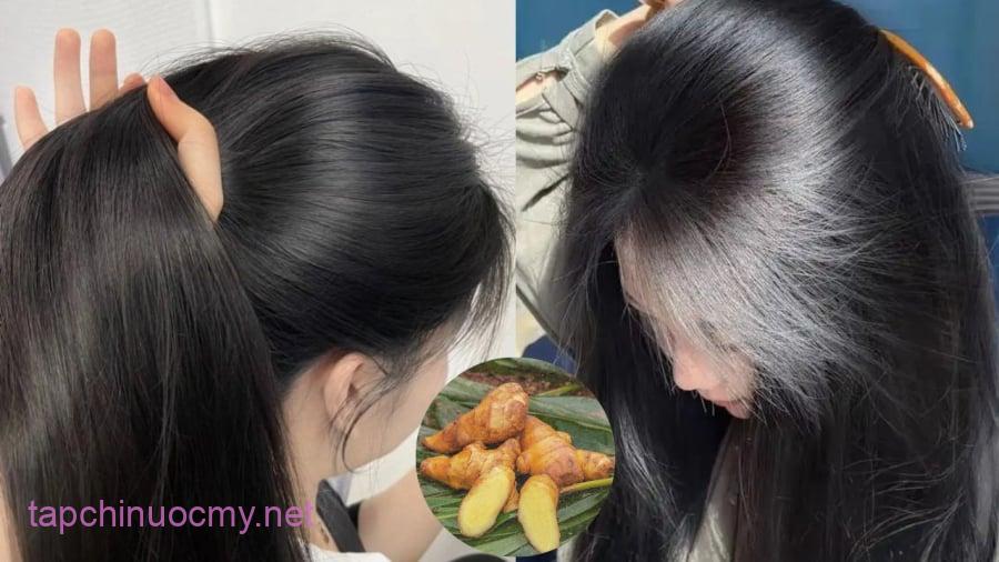 Gội đầu bằng nước gừng là một cách chăm sóc tóc tự nhiên, giúp tóc chắc khỏe hơn.