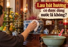 Lau bát hương có được dùng nước lã không?
