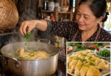 Vò nắm lá này thả vào nồi, gà căng mọng nước, không sợ đỏ xương