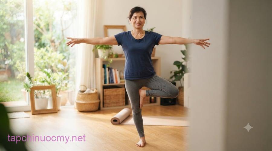 - Bài kiểm tra đứng một chân trong 10 giây giúp đánh giá sơ bộ khả năng giữ thăng bằng và chức năng vận động của cơ thể.